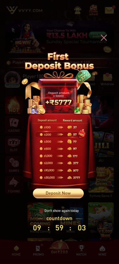 vvyy game depoosite fast and withdrowal fast and secur